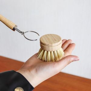 Brosses de nettoyage en bambou à long manche Jianma pour la vaisselle, les casseroles et les taches de cuisine, spécial détartrage et dégraissage - Product Image 1