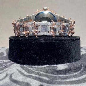 High-Quality VVS Moissanite Prototype Dial Automatic <b>Mechanical</b> <b>Watch</b> Stainless Steel Strap Hip-Hop Style Timepiece - Product Image 3