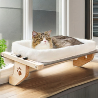 Perchoir de fenêtre en bois réglable grands chats intérieur Animal seuil de fenêtre hamac siège chat hamac siège confortable rebord de fenêtre