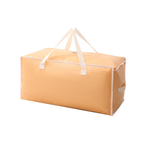 Bolsa de almacenamiento para edredones Beilian de 90L, rectangular, a prueba de humedad, para mudanzas, organizador de ropa para dormitorio, verde claro, gris, naranja - Product Image 4