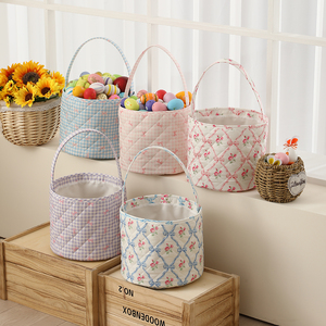 Panier <span class=keywords><strong>de</strong></span> rangement <span class=keywords><strong>de</strong></span> Pâques, organisateur matelassé à main, cadeau <span class=keywords><strong>de</strong></span> Pâques, fournitures <span class=keywords><strong>de</strong></span> fête, panier <span class=keywords><strong>de</strong></span> Pâques en polyester, achat en gros pour enfants - Product Image 3