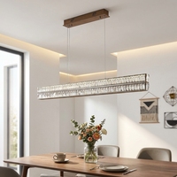 Lampe de plafond LED moderne et romantique, forme simple, pour salle à manger, chambre à coucher, éclairage intérieur, lampe en cristal, lumière chaude
