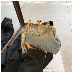 Tas selempang bahu rantai kehidupan sehari-hari tas Tote sutra tenun Jacquard kualitas tinggi desainer mewah terkenal - Product Image 3