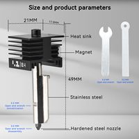 2026 BARU 0.2/0.4/0.6/0.8mm Kit Hotend Onsun H2D Pengganti Cepat untuk Printer 3D Bambu Lab A1/A1 Mini