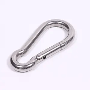 China wholesale Hardware Accessories A2 Stainless Steel 304 316 Keychain Key Ring Snap Hooks DIN5299C Spring Hook Carabiner