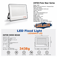 Projecteur LED KCD Sports 400W 100W pour stade de football et terrain, réflecteur paysager IP65