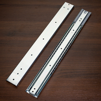 Glissières de tiroir à fermeture douce, à extension complète 3 volets, amortisseur hydraulique silencieux anti-collision, charge 70 kg, 51 mm, pour meubles et armoires