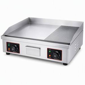 Commercial 4400W Electric <b>Flat</b> <b>Top</b> <b>Griddle</b> 730mm Stainless Steel Countertop <b>Griddle</b> with Dual Temperature Control for Restaurant - Product Image 3