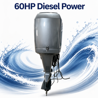 Nouveau moteur hors-bord diesel 60 CV 3 cylindres 4 temps HD-W60D refroidi par eau pour bateau de pêche et bateau de travail