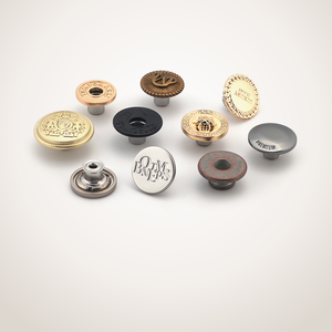 Boutons et rivets en laiton/alliage de zinc écologiques avec ajustement réglable et logo personnalisé pour jeans, jupes et shorts - Product Image 1