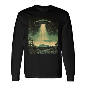 T-shirt à manches longues Ufo Alien Spaceship, design d'ufologie spatiale et d'astrobiologie - Product Image 2