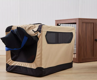 Transporteur de caisse de cage de transport de chien souple pliable portable pour transporteur de voyage pour animaux de compagnie intérieur et extérieur