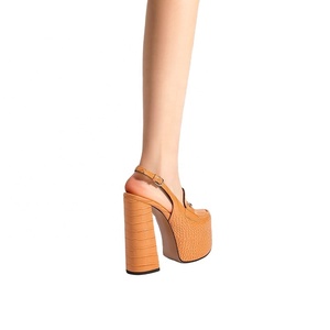 Zapatos de Tacón Plataforma Personalizables para Mujer, Estilo Mocasín, Tacón Grueso, Detalle de Horsebit, 13.5cm, Parte Superior de PU, Tendencia de Moda Otoño - Product Image 4