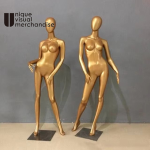 Full Body Female Mannequins Female Body Electroplated Yellow Gold Mannequin, Window <strong>Clothes</strong> Display <strong>Props</strong> - Product Image 1