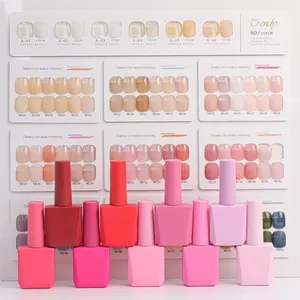 The Most Popular Pink Series Color Custom Label Gel Nail Polish Supplier Uv Full Over Base Top Colorful Gel Polish Wholesale