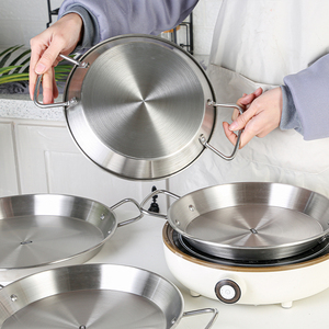 Happycooking Moderne Écologique en Acier Inoxydable 201, Marmite de Cuisson, Chauffe-Plats, Marmite à Fondue, Friteuse Profonde à Compartiments, <span class=keywords><strong>Casserole</strong></span> - Product Image 4