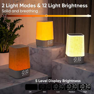 Máquina de Sonido, Máquina de Ruido Blanco con <span class=keywords><strong>30</strong></span> Sonidos Relajantes, Temporizador de Sueño, Lámpara de Noche Regulable con Reloj - Product Image 6