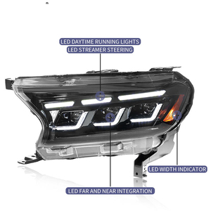 ชุดประกอบไฟหน้า LED สำหรับ <span class=keywords><strong>Ford</strong></span> <span class=keywords><strong>Everest</strong></span> 2016 2017 <span class=keywords><strong>2018</strong></span> 2019เวลากลางวันไฟหน้าโปรเจคเตอร์ไฟ DRL ไฟขับขี่12V - Product Image 3
