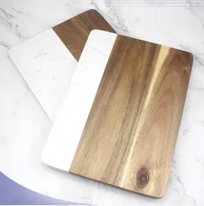 Planche à fromage en marbre de forme carrée populaire coupant la planche à découper en bois de marbre de taille personnalisée