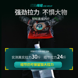 สายเบ็ดตกปลา Aohu Hidden Line Group Pe ขนาด 5.4 เมตร 2.0 #   ชุดสายเบ็ดแบบถักสองแกน แข็งแรงสูง สำหรับตกปลา - Product Image 3