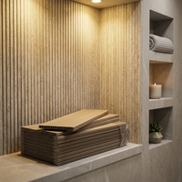 Panneaux muraux WPC - Imperméables et ignifuges pour appartements, villas, centres commerciaux, avec décoration intérieure/extérieure