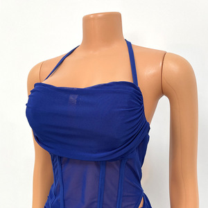 Ensemble jupe courte en maille à bretelles sexy, mode beauté, tailles S-XXL - Product Image 5
