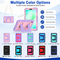 Étui de protection pour Samsung Tab A11 Plus A9 Plus S10 Lite S10 FE S9 FE S9 11 avec support et bandoulière en silicone + PC OEM ODM