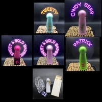 Ventilatore LED Personalizzabile con Messaggio, Ricarica USB, per Rave di Coachella, Festival in Spiaggia, Ventaglio Virale per Instagram, per Bambini