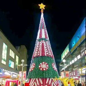होम पार्टी सजावट हॉलिडे क्रिसमस पाइन पेड़ क्रिसमस धातु स्टैंड के साथ विशाल कृत्रिम क्रिसमस पेड़