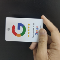 بطاقة ذكية مخصصة من البي في سي بتقنية NFC، روابط مراجعات جوجل، بطاقة ولاء رقمية للأعمال مقاومة للماء بتردد 1356 ميجاهرتز