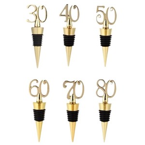 Wine <b>Stopper</b> Digital Numbered 40 50 70 80 Zinc Alloy Sealing Bottle Sealers For Wedding Party Gifts - Product Image 5