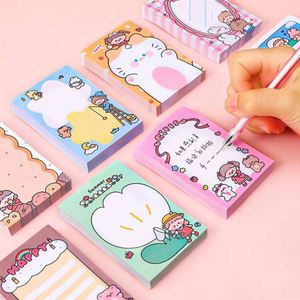 Bloc de Notas Personalizado de 80 Páginas con Diseño de Chica de Dibujos Animados, Autoadhesivo, Papelería para Estudiantes con Lista de Tareas y Funciones de Mensaje - Product Image 5