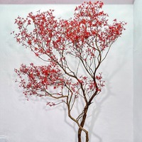 Árbol de Arce Rojo Artificial de Fibra de Vidrio para Ingeniería Paisajística, Árbol para Fondo de Boda, Jardín, Patio y Paisajismo