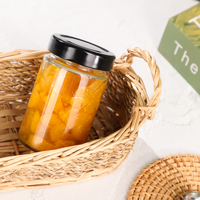 180Ml Diepe Twist Metalen Deksel Hoge Kwaliteit Brede Mond Voedselopslag Glazen Pot Fruit Jam Pot Met Luchtdicht Deksel