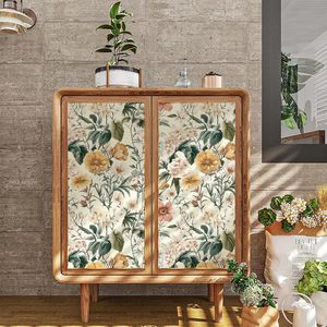 Papier contact floral auto-adhésif, papier peint imperméable en vinyle amovible, style bohème, pour la décoration des étagères et des armoires de salle de bain - Product Image 3