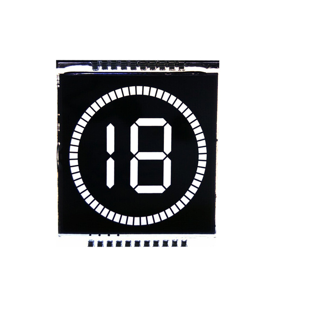 Custom TN/HTN/STN/FSTN/VA LCD Segment Display with Metal Pin/FPC/Zebra Connector Segment LCD Display