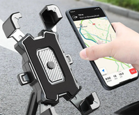 Pemegang Ponsel Universal untuk Sepeda Motor dengan Pengisi Daya untuk Smartphone 4.7/6.8 Inci, Pemegang Ponsel Mobil Fleksibel dari Bahan ABS.