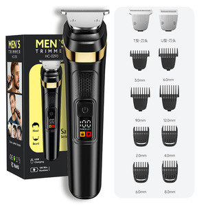Afeitadora eléctrica, recortadora de pelo, cuerpo metálico, multifunción, pantalla LED, para hombres, corte de pelo, recorte de vello corporal - Product Image 2