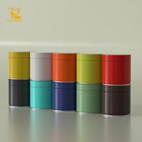 Tinsmaker Factory: Individuell Bedruckte, Leere, Runde Matcha-Pulver-Dose (30g) – Luftdichte Metalldose mit Schraubdeckel als Verpackungsbehälter