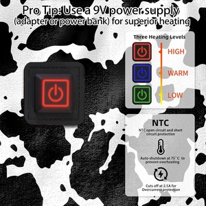 Xách tay USB điện nước nóng ném Chăn bò in ngoài trời <span class=keywords><strong>Puffy</strong></span> chăn với 3 mức độ sưởi ấm - Product Image 4