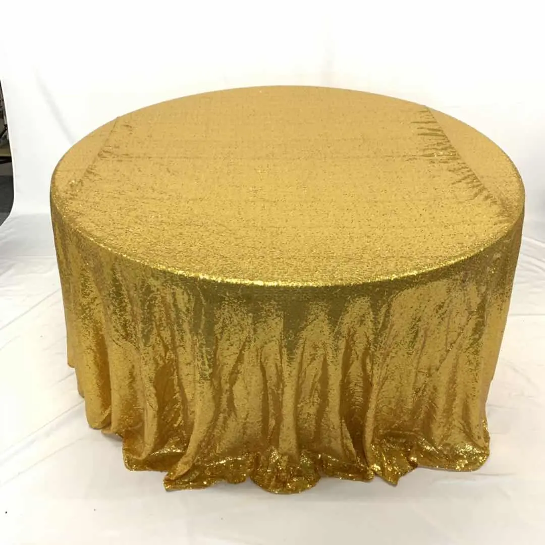 Toalha de mesa de lantejoulas glitter dourado para festa de casamento