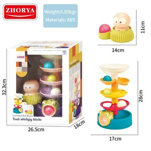 Zhorya Juego de Pista de Canicas Educativo Temprano para Bebés, Juguete de Pista de Rodillos con Canicas - Product Image 6