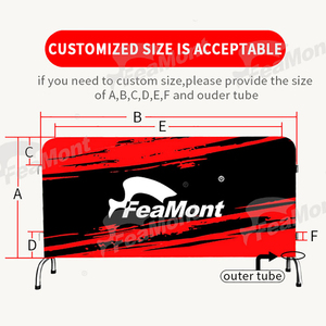 Housse de barrière de contrôle des foules en PVC polyester, imprimée sur mesure avec logo, simple ou double face, pour barrières de sécurité - Product Image 2