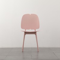 Chaise de salle à manger en polypropylène rose moderne de style nordique pour café, mobilier d'usine en gros