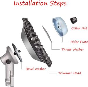 Cabezal de Corte de Alambre de Acero Trenzado de 8 Pulgadas para <span class=keywords><strong>Desbrozadora</strong></span> de Eje Recto <span class=keywords><strong>Stihl</strong></span> Troy de 4 Tiempos, Cortadora de Maleza, Eliminación de Óxido - Product Image 6