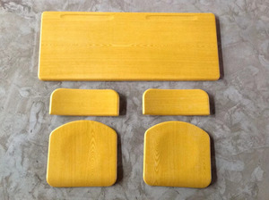 Conjunto <span class=keywords><strong>de</strong></span> Mesa y <span class=keywords><strong>Dos</strong></span> Sillas para Aula Escolar, Fabricadas con Tablero <span class=keywords><strong>de</strong></span> Madera Prensada, Tamaños 110*45 385*373mm, Cómodas e Ignífugas - Product Image 3