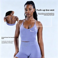 Soutien-gorge de sport pour femme à bretelles croisées, sans couture, en Spandex/Nylon, maintien élevé - Design tendance, couleurs unies pour tenues polyvalentes