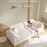 Canapé de style japonais nuage petit blanc de haute qualité 3 places canapé moderne love seat salon