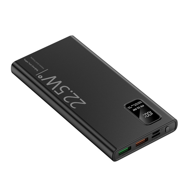 22.5W PD 18W QC3.0 Bidirectional Super Fast Charging Plastic Power Bank 10000mAh/20000mAh Multi Port LED Display