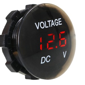 Testeur de tension de batterie 12V, étanche IP66, affichage LED, jauge ronde pour automobile et marine - Product Image 1